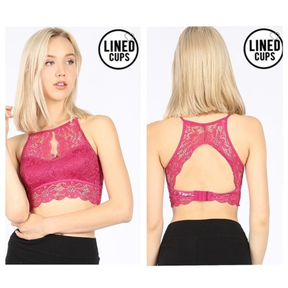 NIB Stretch Lace Keyhole Bralette